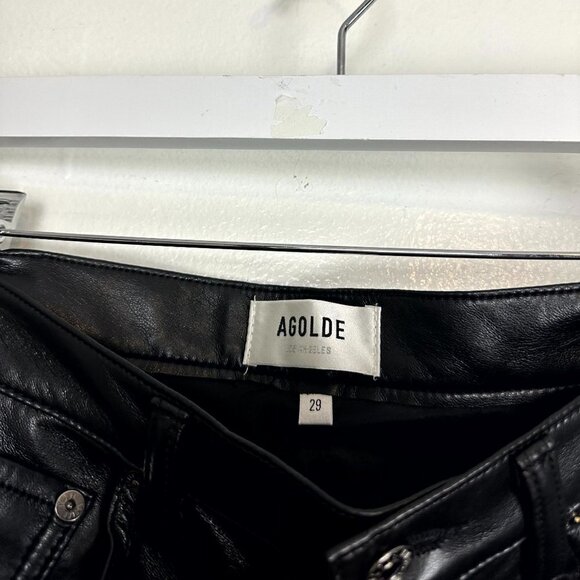 AGOLDE Recycled Leather Fitted 90's in Detox Size US 29 - Picture 8 of 16